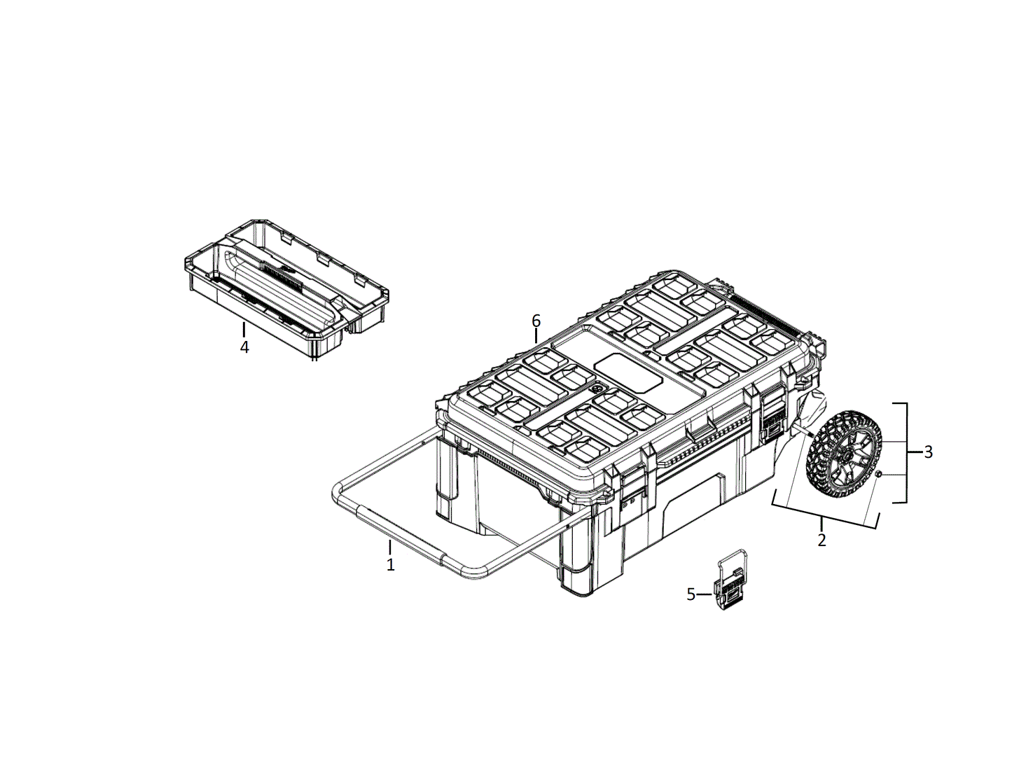 Ersatzteile für PACKOUT Trolley Koffer XL