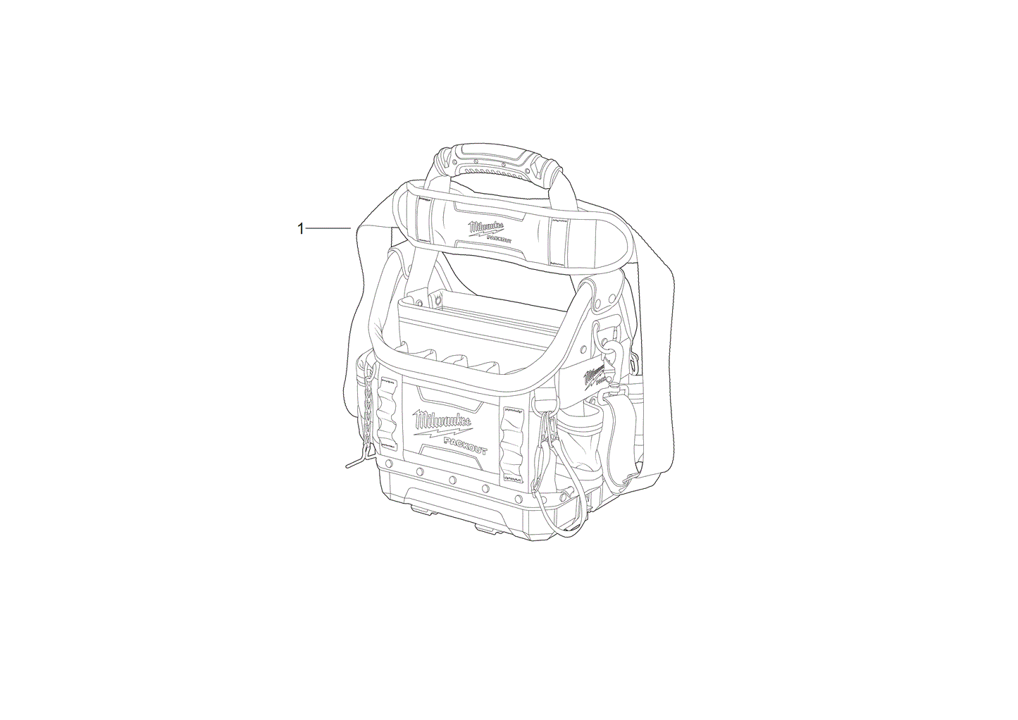 Ersatzteile für PACKOUT Werkzeugtasche 25 cm
