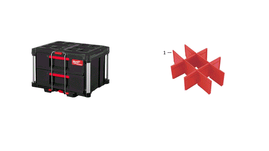Ersatzteile für PACKOUT Koffer mit 2 Schubladen