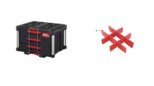 Ersatzteile für PACKOUT Koffer mit 3 Schubladen