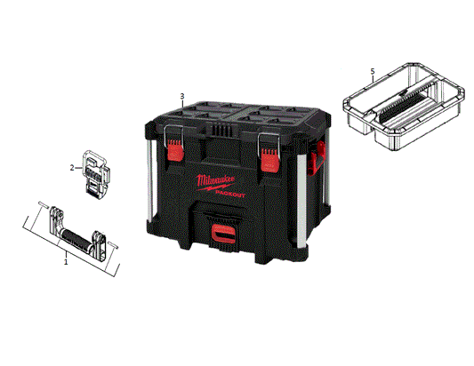 Ersatzteile für PACKOUT Koffer XL
