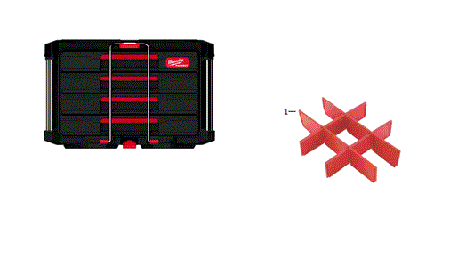 Ersatzteile für PACKOUT Koffer mit 4 Schubladen